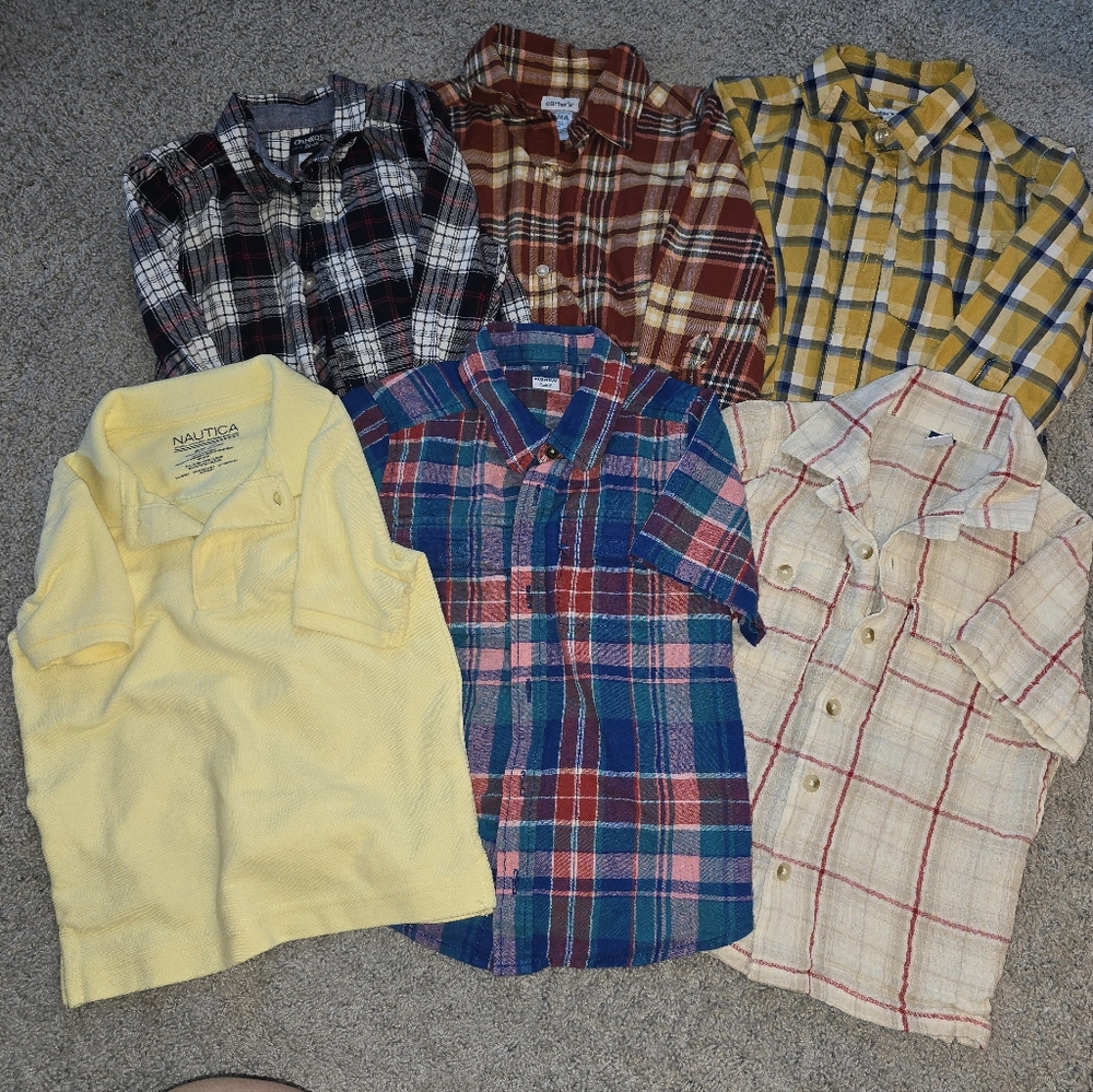 A bundle of Toddler boy shirts